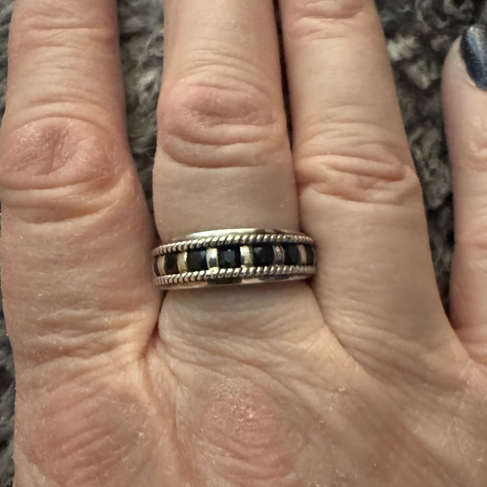 Sterling silver Sapphire Ring - size 8